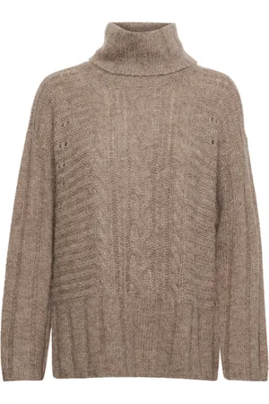 Part Two Strik, Dame, Brun, XS, Uld, Soft Knit Sweater