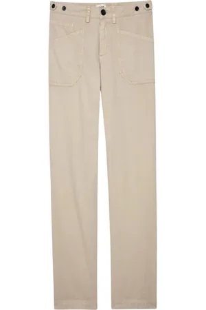 Zadig & Voltaire Bukser, Dame, , 2XS, Bomuld, Naturfarvede militærinspirerede bomuldsbukser