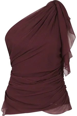 Victoria Beckham Top, Dame, Lyserød, S, Silke Lilla Top Slidstærk Design