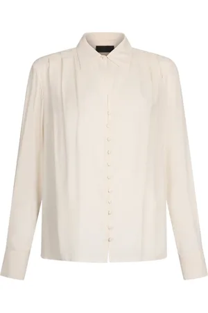 Liu Jo Bluser & Skjorter, Dame, , XL, Ivory Crêpe de Chine Skjorte
