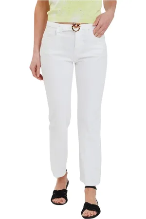 Pinko Jeans, Dame, Hvid, W31, Timeless Boot Cut Jeans