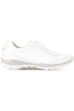 Gabor Sko, Dame, Hvid, 43 EU, Læder, Rullende sneaker til kvinder - Hvid