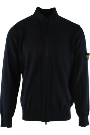 Stone Island Sweathshirts & Hoodies, Herre, Blå, 2XL, Bomuld, Blå bomulds vest