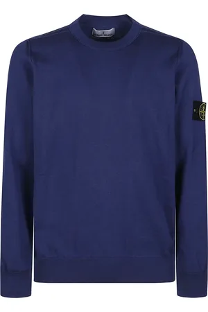 Stone Island Strik, Herre, Blå, XL, Bomuld, Casual Striktrøje