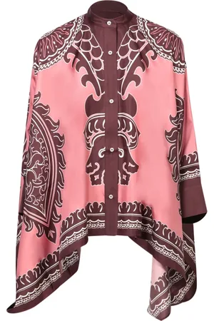 La DoubleJ Bluser & Skjorter, Dame, Flerfarvet, XS, Pink Silk Shirt