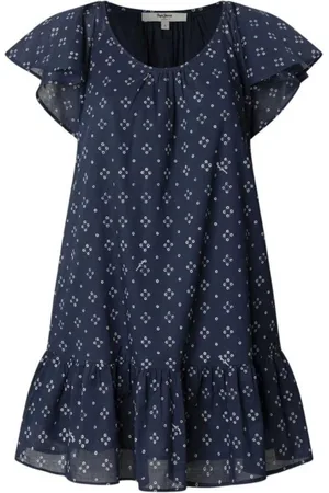 Pepe Jeans Kjole, Dame, Blå, L, Marineblå Blomstret Kjole