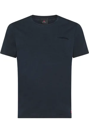 Peuterey Top, Herre, Blå, 2XL, Bomuld, Broderet Logo T-shirt