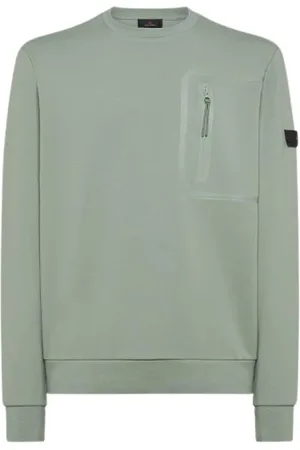 Peuterey Sweathshirts & Hoodies, Herre, Grøn, XL, Uld, Rundhalset Sweater Gorie