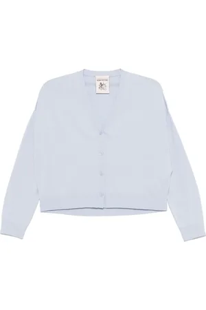 SEMICOUTURE Strik, Dame, Blå, L, Uld, Stilfulde Sweaters Kollektion