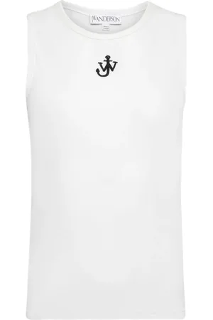 J.W.Anderson Top, Dame, Hvid, 2XS, Bomuld, Anchor Logo Tank Top