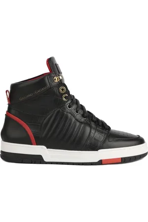 Giuliano Galiano Sko, Herre, Sort, 35 EU, Uld, Sorte Sneakers med 1990 Patch