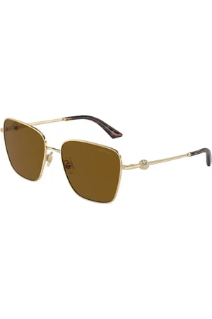 Jimmy Choo Tilbehør, unisex, Gul, 56 MM, Uld, Polariserede solbriller