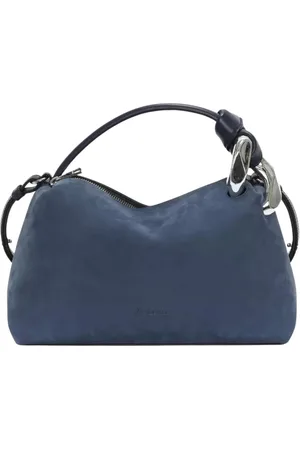 J.W.Anderson Taske, Dame, Blå, ONE SIZE, Suede, Navy Suede Corner Taske