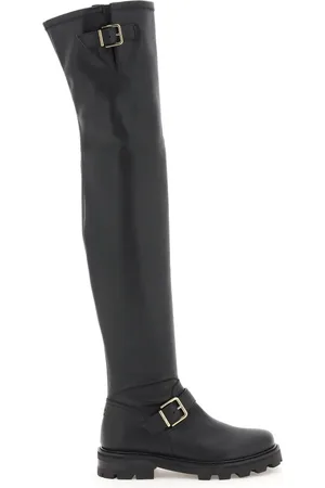 Jimmy Choo Sko, Dame, Sort, 37 EU, Uld, Biker Støvler