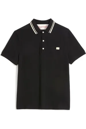 VALENTINO GARAVANI Top, Herre, Sort, 2XL, Bomuld, Klassisk Polo T-shirt