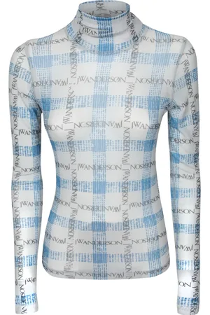 J.W.Anderson Top, Dame, Flerfarvet, L, Hvid Logo Weave Sweater