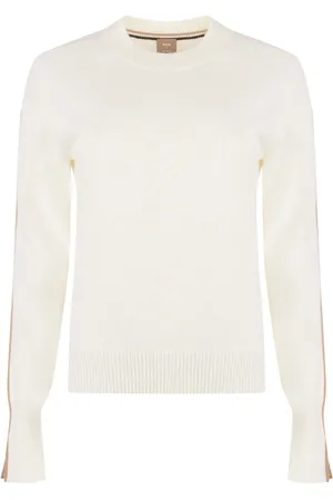 HUGO BOSS Strik, Dame, , XL, Cashmere, Cashmere Sweater med Ribstrikkede Kanter