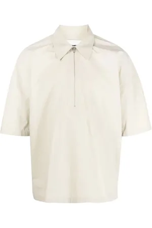 Jil Sander Skjorte, Herre, Grøn, S, Bomuld, Casual Kortærmet Skjorte