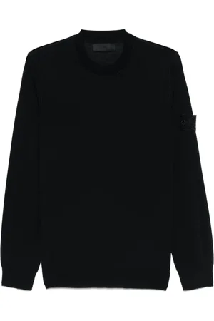 Stone Island Strik, Herre, Blå, XL, Uld, Blå Uldstriktrøje