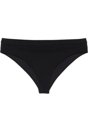 Jil Sander Badetøj, Dame, Sort, S, Sort bikini med elastisk linning