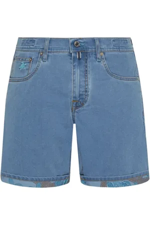 Vilebrequin Shorts, Herre, Blå, W34, Denim, Søstjerner og skildpadder badeshorts i denim til mænd