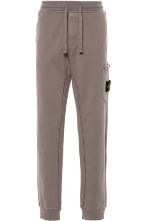 Stone Island Bukser, Herre, Grå, XL, Bomuld, Felpa Sweatpants