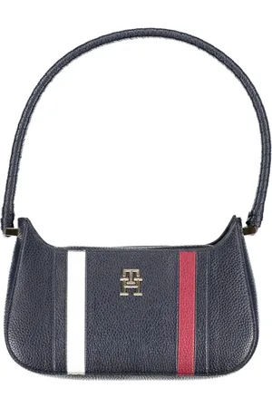 Tommy Hilfiger Taske, Dame, Blå, ONE SIZE, Uld, Skuldertaske med kontrastdetaljer