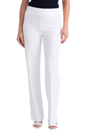 Joseph Ribkoff Bukser, Dame, Hvid, 2XL, Polyester, Hvide Slim-Fit Strikkede Bukser