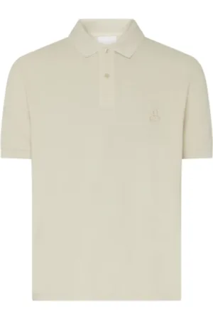 Isabel Marant Top, Herre, , L, Bomuld, Broderet poloshirt med knapper foran