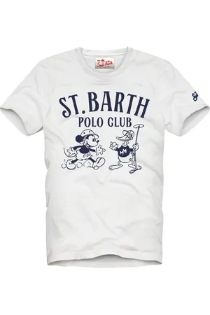 MC2 SAINT BARTH Top, Herre, Hvid, 2XL, Bomuld, Disney Polo Club Cotton T-Shirt