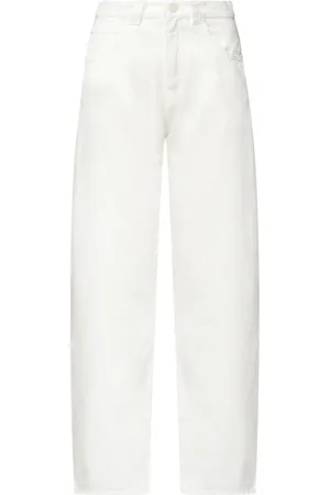 Pinko Jeans, Dame, Hvid, W24, Bomuld, Balloon Fit Bomuldsjeans