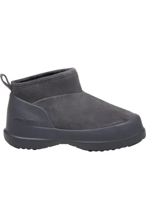 Moon Boot Sko, Dame, Grå, 41 EU, Suede, Suede Low Boot Anthracite