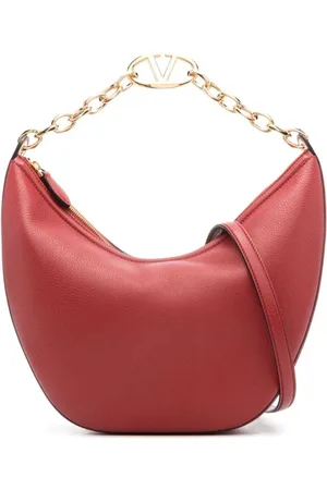 VALENTINO GARAVANI Taske, Dame, Rød, ONE SIZE, Uld, Moon Bag med VLogo Signatur