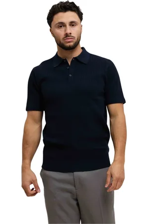 Pure Path Top, Herre, Blå, L, Bomuld, Klassisk Strikket Polo i Marineblå