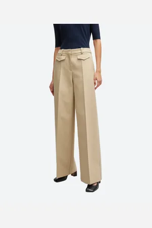 HUGO BOSS Bukser, Dame, , M, Bomuld, Relaxed Fit Wide Bukser