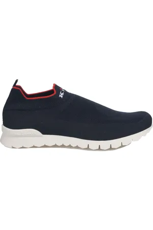 Kiton Sko, Herre, Blå, 44 1/2 EU, Bomuld, Sock Sneakers