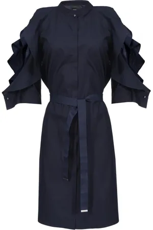 Pinko Kjole, Dame, Blå, XS, Bomuld, Poplin Skjortekjole