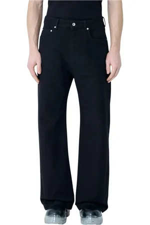 Rick Owens Jeans, Herre, Sort, W32, Bomuld, Bredbenet Fem-Lomme Jeans