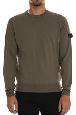 Peuterey Strik, Herre, Grøn, 3XL, Bomuld, Rundhalset pullover