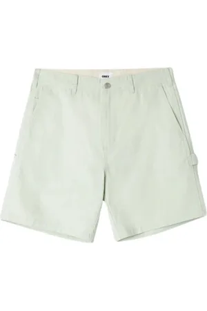 Obey Shorts, Herre, Grøn, W32, Tømrer Shorts i Surf Spray