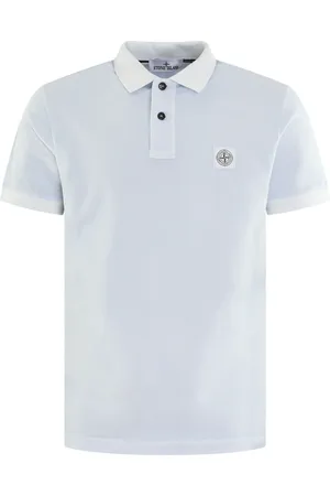 Stone Island Top, Herre, Blå, M, Bomuld, Klassisk Fit Polo Shirt
