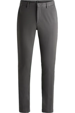 HUGO BOSS Bukser, Herre, Grå, L, Bomuld, Slim Fit Cotton Chino Bukser