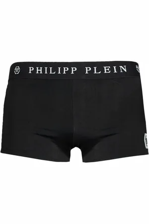 Philipp Plein Undertøj, Herre, Sort, 2XL, Sorte Polyamid Badeshorts