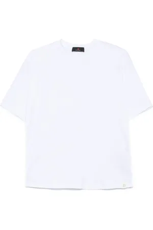 Peuterey Top, Dame, Hvid, L, Bomuld, Hvid T-shirt med Rund Hals