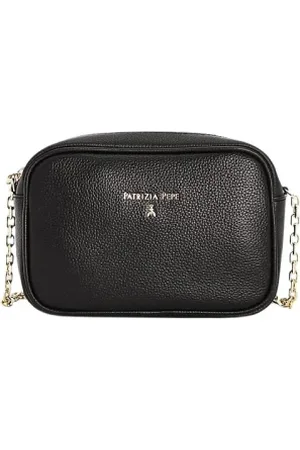 Patrizia Pepe Taske, Dame, Sort, ONE SIZE, Uld, Camera Case Cross Body Taske