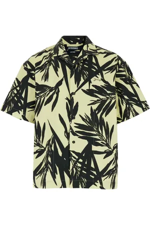 Jacquemus Skjorte, Herre, Flerfarvet, L, Bomuld, La Chemise Jean Kortærmet Skjorte