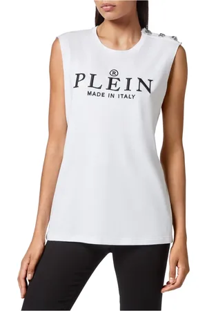 Philipp Plein Top, Dame, Hvid, XS, Tank Top Wtk2346