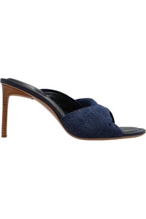 Jacquemus Sko, Dame, Blå, 37 EU, Læder, Bagnu Hælede Mules