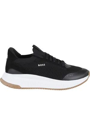 HUGO BOSS Sko, Herre, Sort, 44 EU, Læder, Elegante Ttnm EVO Slon Knrsd Sneakers