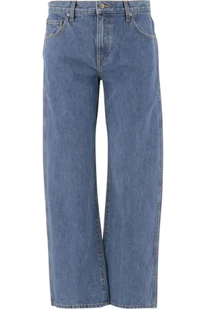 Khaite Jeans, Dame, Blå, W29, Denim, Wide Leg Cotton Denim Jeans